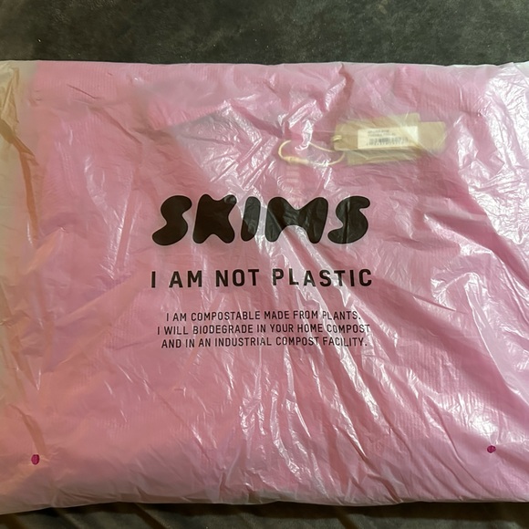 SKIMS Soft Lounge Long Sleeve SHIMMER FOIL Maxi Dress - Hot Pink - NWT - X - Picture 11 of 11